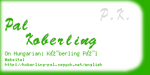 pal koberling business card